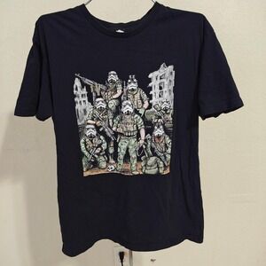 Star Wars Stormtrooper Tactical Military Graphic T-Shirt Mens Black Short Sleeve